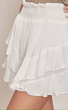 Load image into Gallery viewer, Embroidered Smocked Waist Flowy Ruffle Shorts