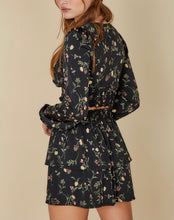 Load image into Gallery viewer, Floral Smock Waist Tier Mini Skirt