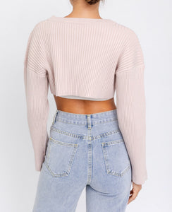 Rib Knit Clavicle Sweater