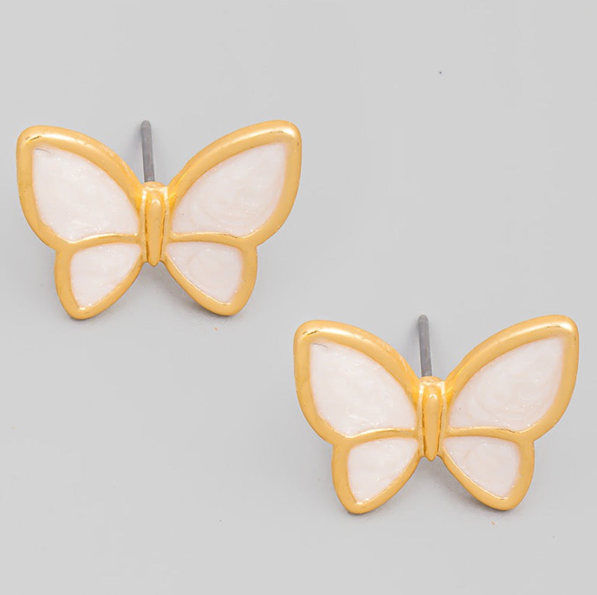Mini Butterfly Post Stud Earrings
