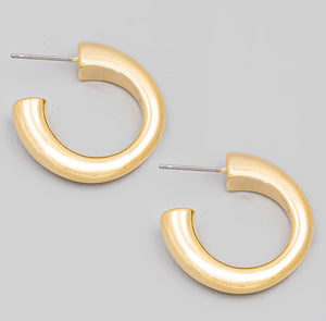 Open Metallic Hoop Earrings