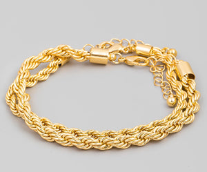 Double Rope Chain Link Bracelet
