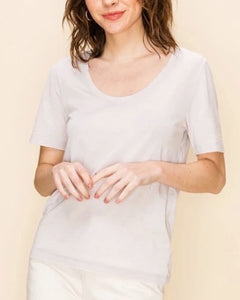 Scoop Neck Relaxed Fit T Shirt