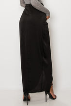 Load image into Gallery viewer, Satin Drape Front Tulip Maxi Skirt