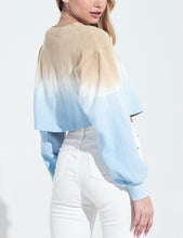 Load image into Gallery viewer, Tie Dye Cropped Drop Shoulder Sweatshirt