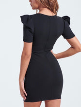 Load image into Gallery viewer, Puff Short Sleeve Bodycon Mini Dress