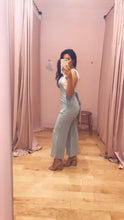 Load image into Gallery viewer, Light Oversized Grommet Tie Wide Leg High Waisted Overalls