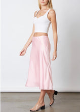 Load image into Gallery viewer, Satin Bias Cut Lined Midi Skirt