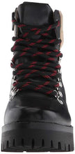 Load image into Gallery viewer, Leather Faux Shearling Lace Up Lug Sole Hiker Bootie