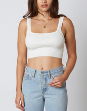 Load image into Gallery viewer, Ribbed Square Neck Knit Sleeveless Crop Top