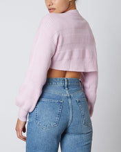 Load image into Gallery viewer, Thick Texture Ribbed Crew Neck Drop Shoulder Crop Sweater