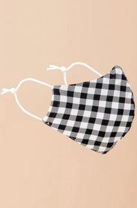 Gingham Stretch Washable Mask