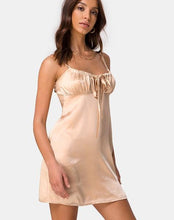 Load image into Gallery viewer, Satin Tie Slip Mini Dress