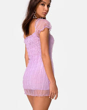 Load image into Gallery viewer, Smocked Sheer Overlay Mini Dress