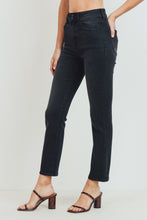 Load image into Gallery viewer, Washed High Waist Straight Leg Double Button Jean