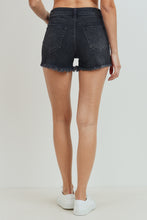 Load image into Gallery viewer, Washed Fray Hem High Wasit Jean Shorts