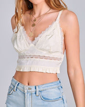 Load image into Gallery viewer, Lace Embroidered Smocked Back Bralette