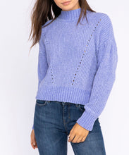 Load image into Gallery viewer, Chenille Mock Neck Drop Shoulder Sweater