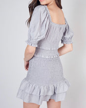 Load image into Gallery viewer, Square Neck Short Sleeve Smocked Dress