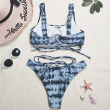 Load image into Gallery viewer, Tie Dye 3 Piece Tie Bikini