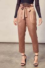 Load image into Gallery viewer, Satin Paper Bag Waist Pants