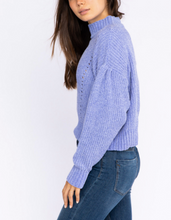 Load image into Gallery viewer, Chenille Mock Neck Drop Shoulder Sweater