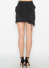 Load image into Gallery viewer, Zipper Ruffle Detail Stretch Mini Skirt