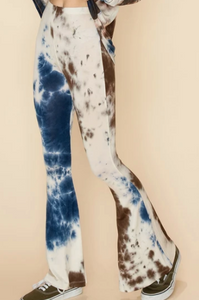 Stretch Tie Dye Flare Pants