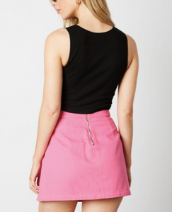 ALine Slit Mini Skirt