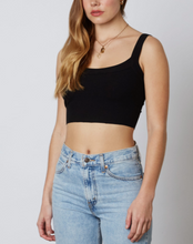 Load image into Gallery viewer, Ribbed Low Cut Back Crop Top