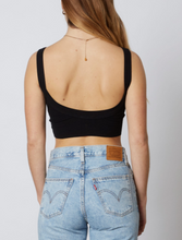 Load image into Gallery viewer, Ribbed Low Cut Back Crop Top