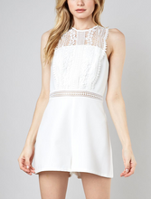 Load image into Gallery viewer, Lace High Neck Romper