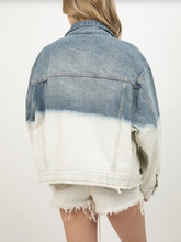 Load image into Gallery viewer, Bleach Tie Dye Drop Shoulder Jean Jacket