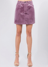 Load image into Gallery viewer, Velvet 5 Pocket Mini Skirt