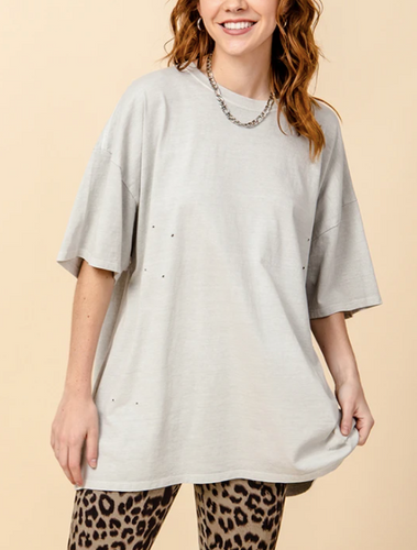 Distressed Oversized T Shirt