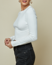 Load image into Gallery viewer, Long Sleeve Under Bust Seam Sweater