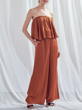 Load image into Gallery viewer, Satin Strapless Jumpsuit