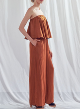 Load image into Gallery viewer, Satin Strapless Jumpsuit