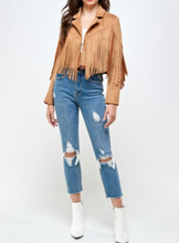 Load image into Gallery viewer, Eco Suede Fringe Jacket