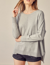 Load image into Gallery viewer, Round Neck Drop Shoulder Sweater