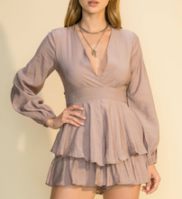 Load image into Gallery viewer, Long Sleeve Tiered Romper