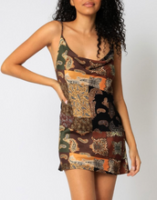 Load image into Gallery viewer, Print Cowl Neck Mini Dress
