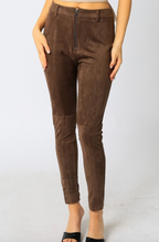 Load image into Gallery viewer, Eco Suede Zipper Leggings