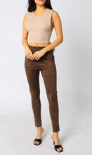 Load image into Gallery viewer, Eco Suede Zipper Leggings