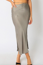 Load image into Gallery viewer, Satin Tie Midi Skirt