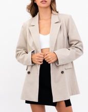 Load image into Gallery viewer, Double Breasted Notch Collar Oversize Blazer Coat