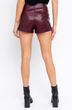 Load image into Gallery viewer, Lace Up Eco Leather Shorts