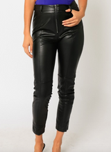 Load image into Gallery viewer, Eco Leather Zipper Leggings