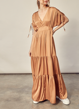Load image into Gallery viewer, Tier Satin Maxi Dress