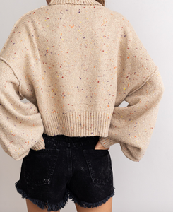 Speckle Turtleneck Sweater